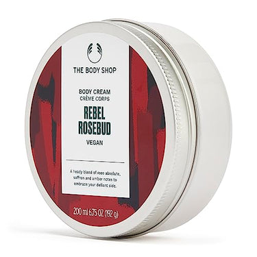 The Body Shop Rebel Rosebud Vegane Körpercreme Pflegender Balsam für alle Hauttypen Antihaft, feuchtigkeitsspendend 96 % natürliche Inhaltsstoffe, Sheabutter, Rosenduft, 200 ml im Sale